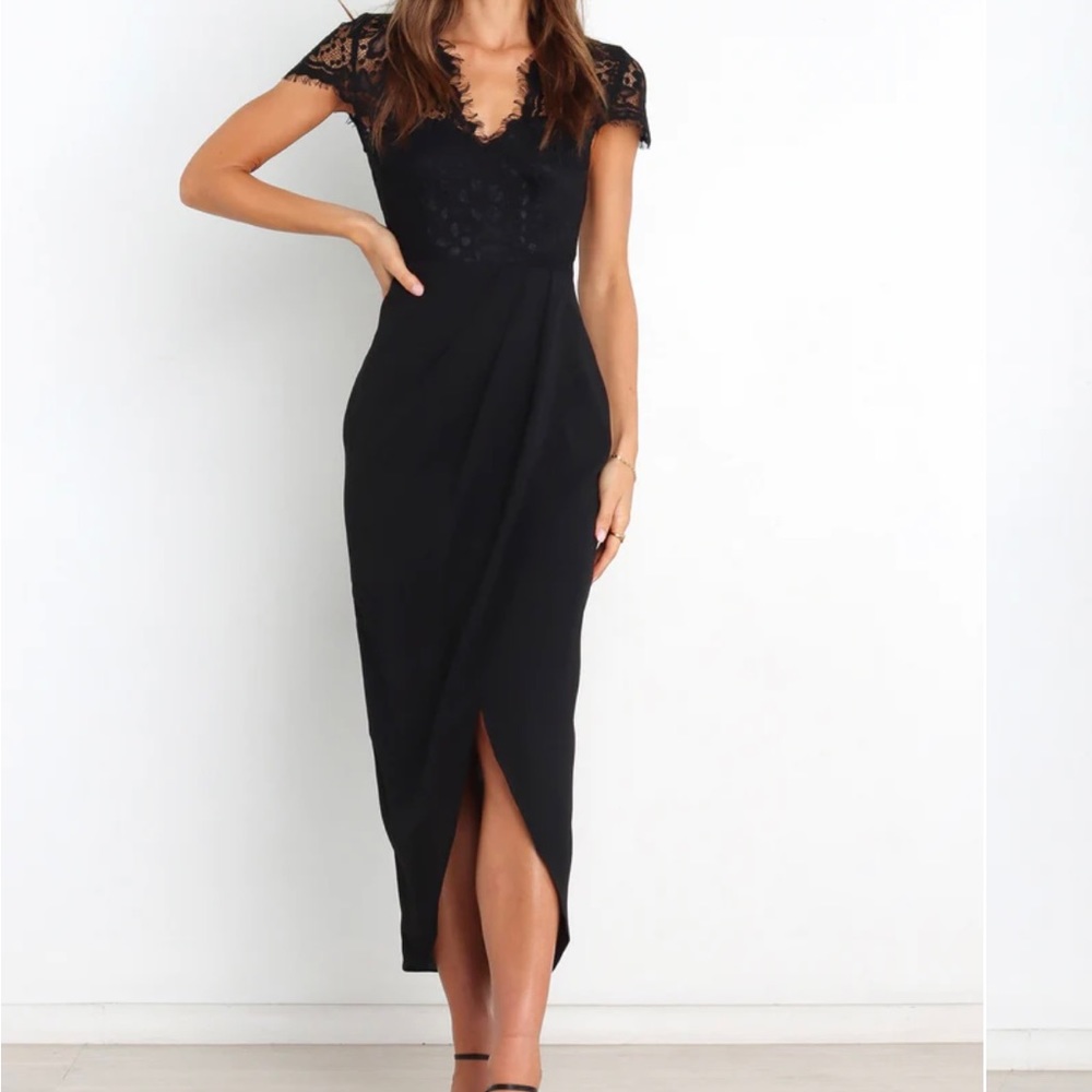 Petal and Pup Black Dress